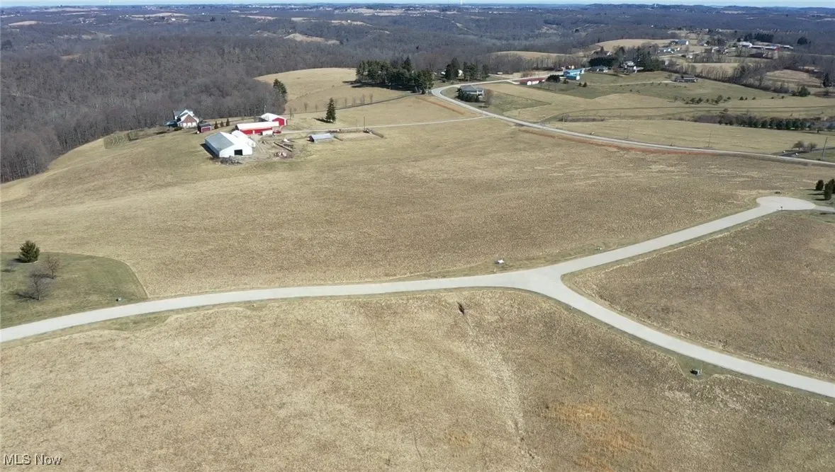Aerial view with a rural view