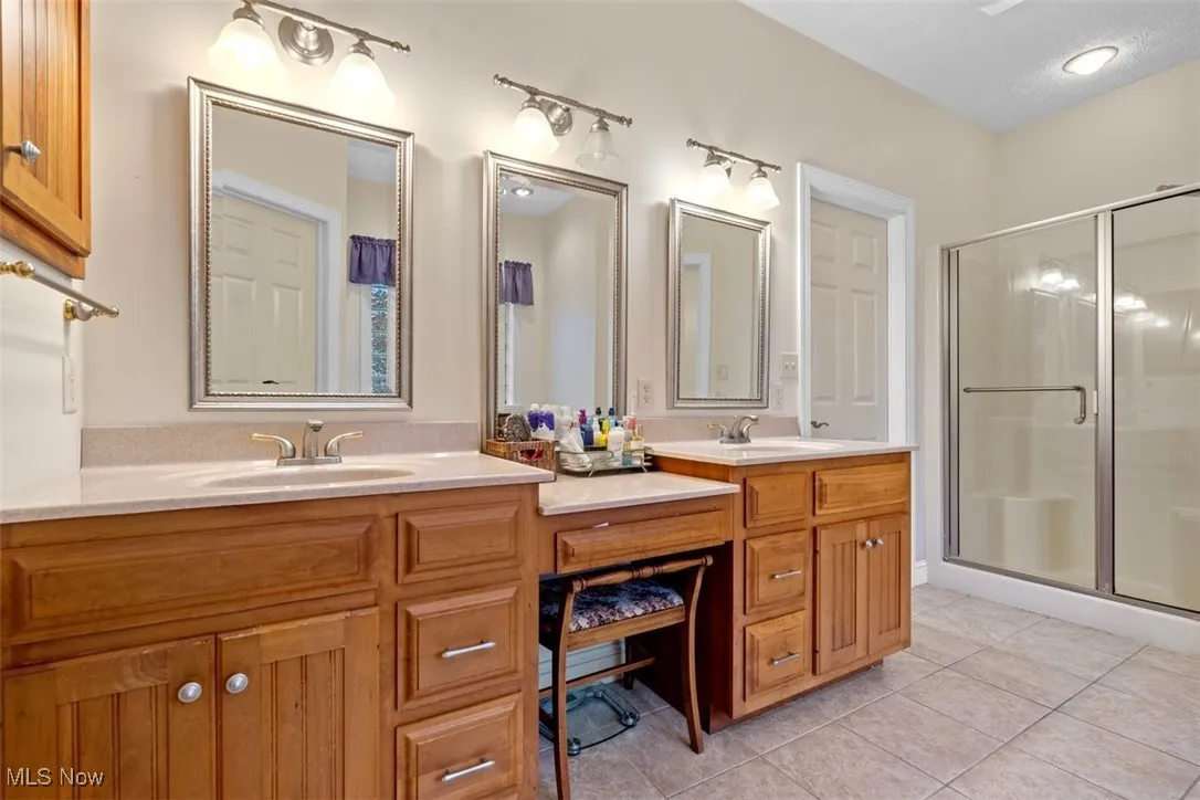Spacious master bath.