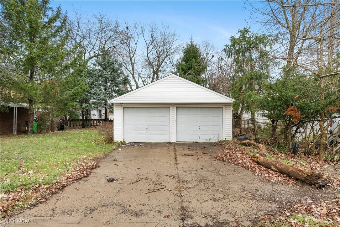 Garage with a yard