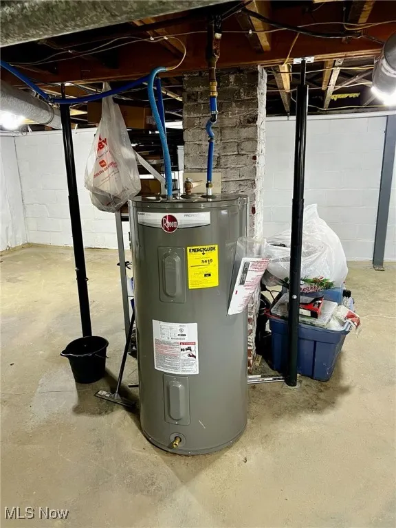 Utilities featuring electric water heater