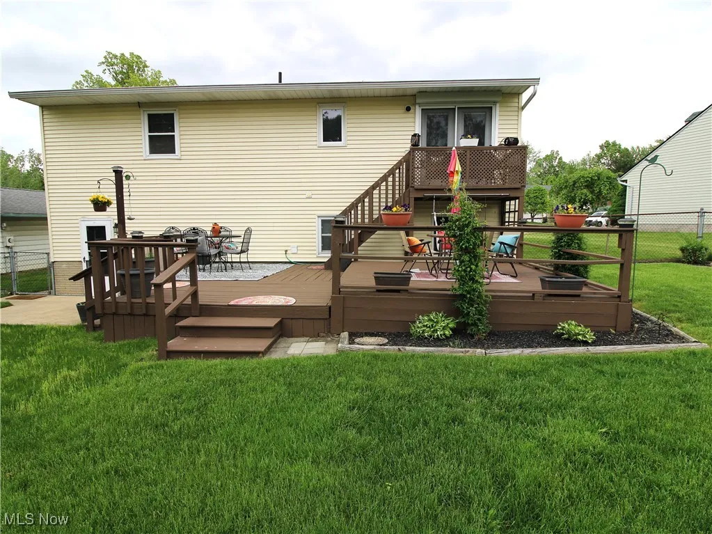 Rear elevation of the home