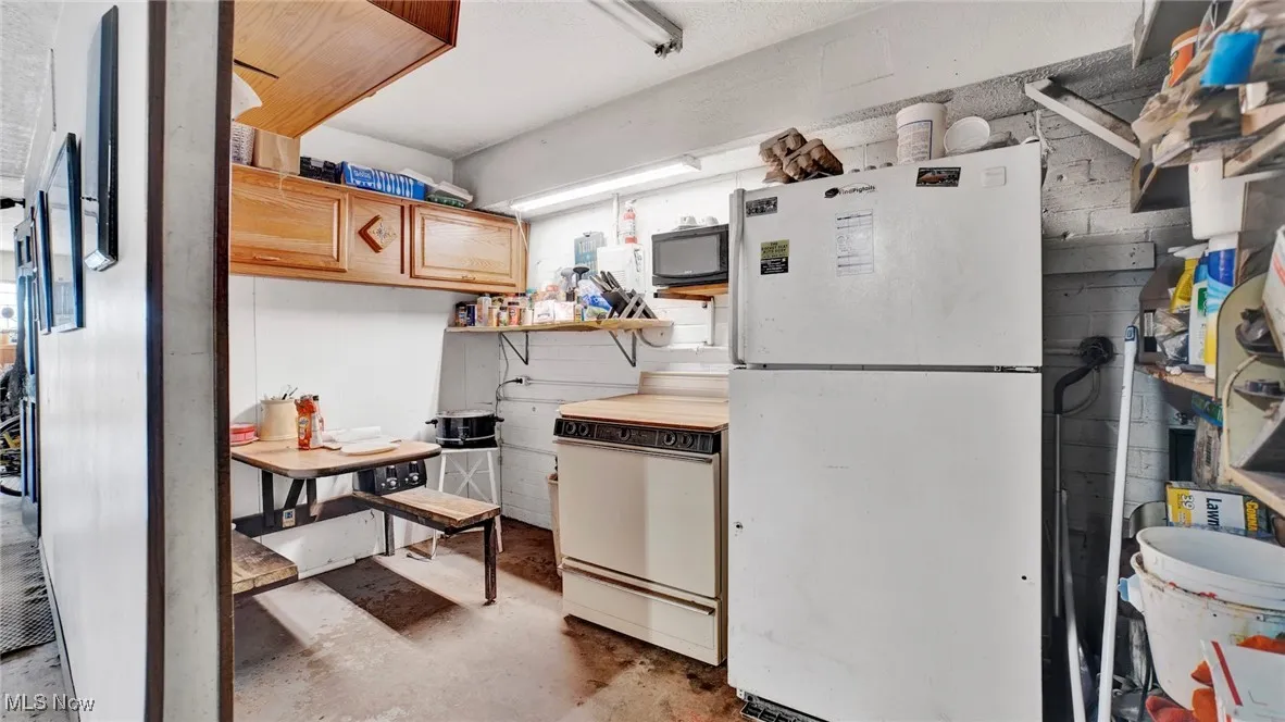 Kitchen with white appliances