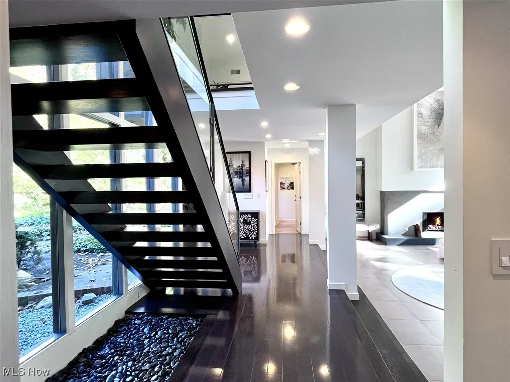 Stairs with wood-type flooring