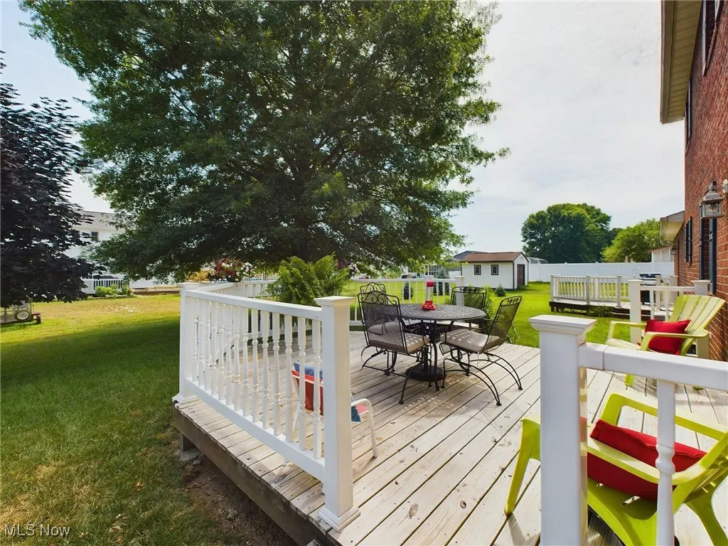 Deck with a lawn