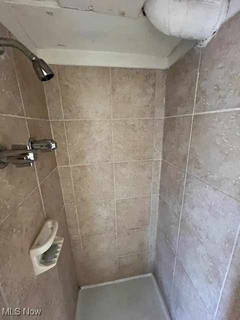 Bathroom with tiled shower