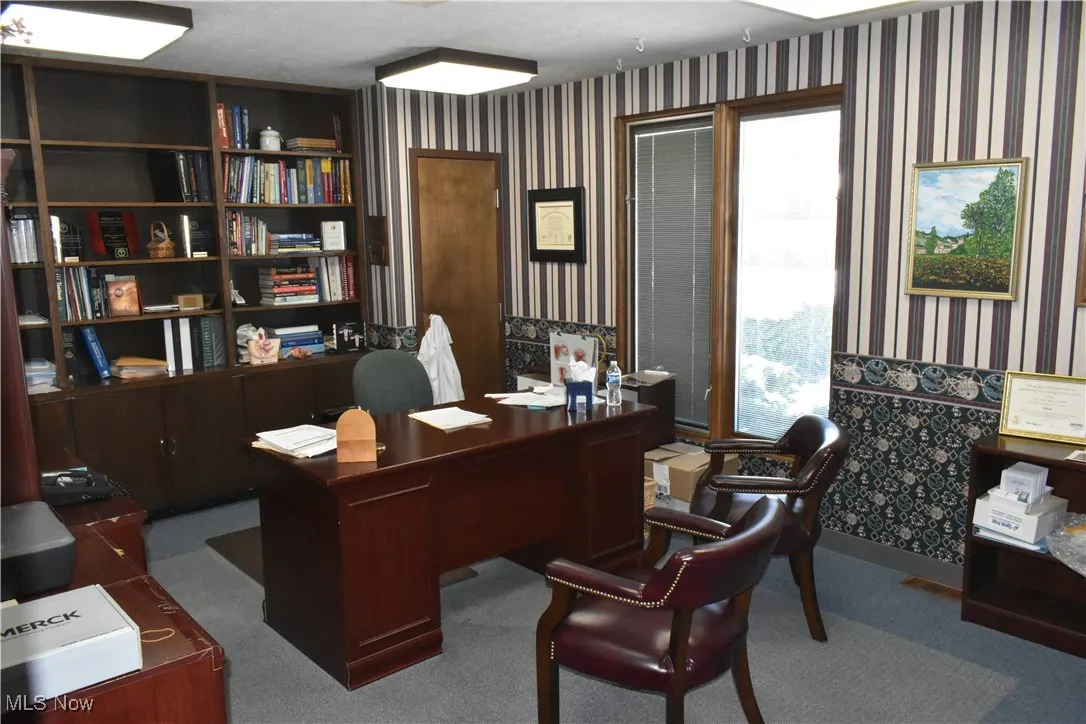 View of carpeted office space