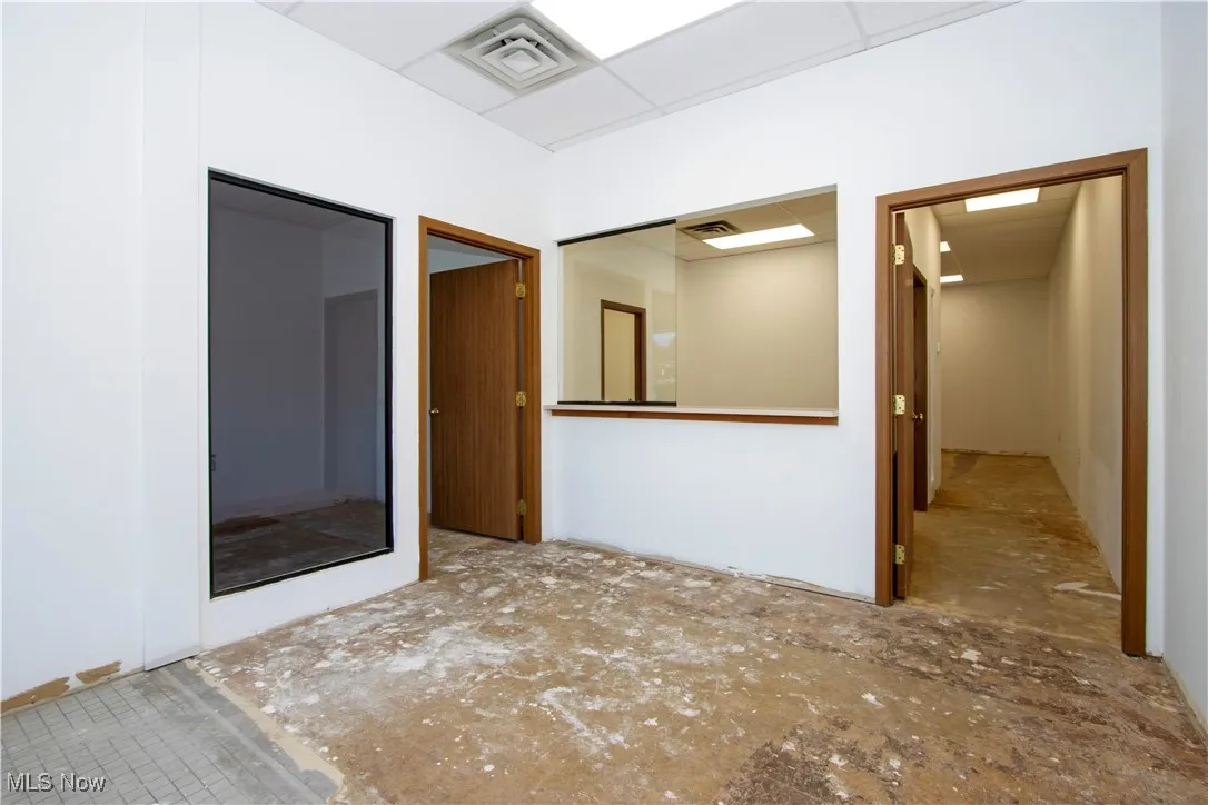 Spare room with a paneled ceiling