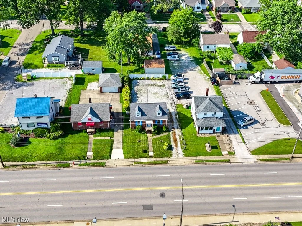 Aerial view of residential area