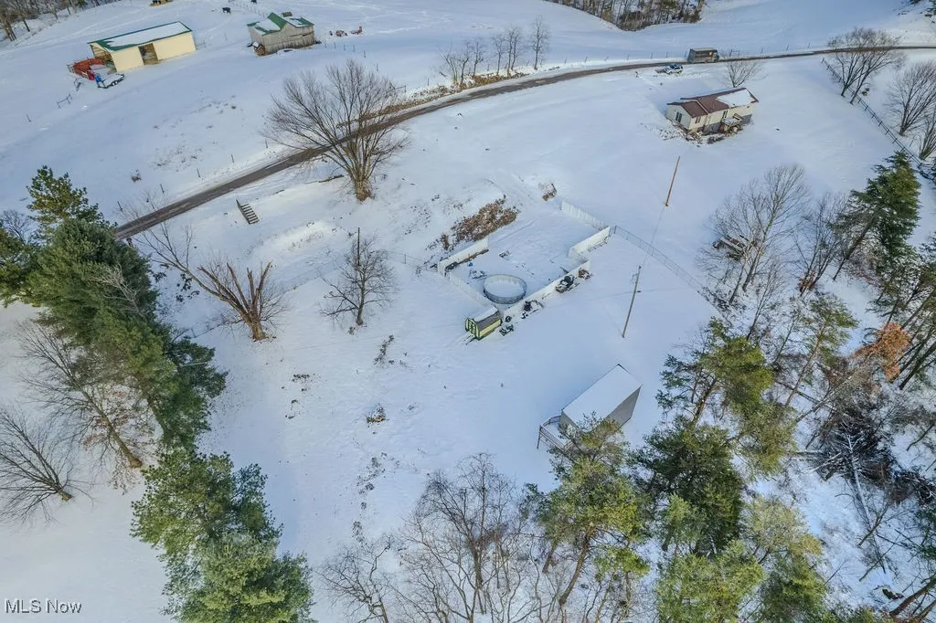 View of snowy aerial view