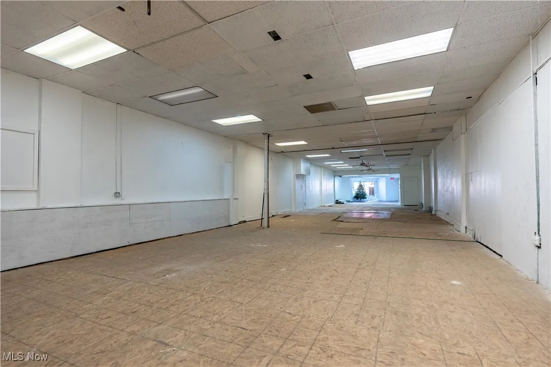 Spare room with a drop ceiling