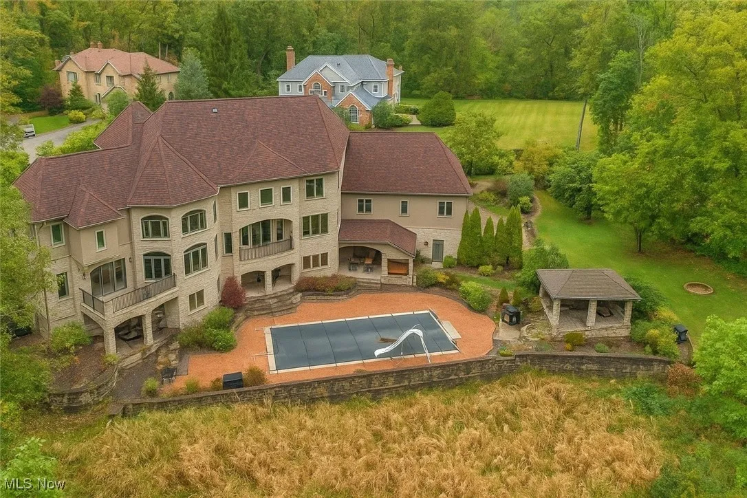 Beautiful back yard with pool & covered outdoor living!
*Landscaping enhanced*