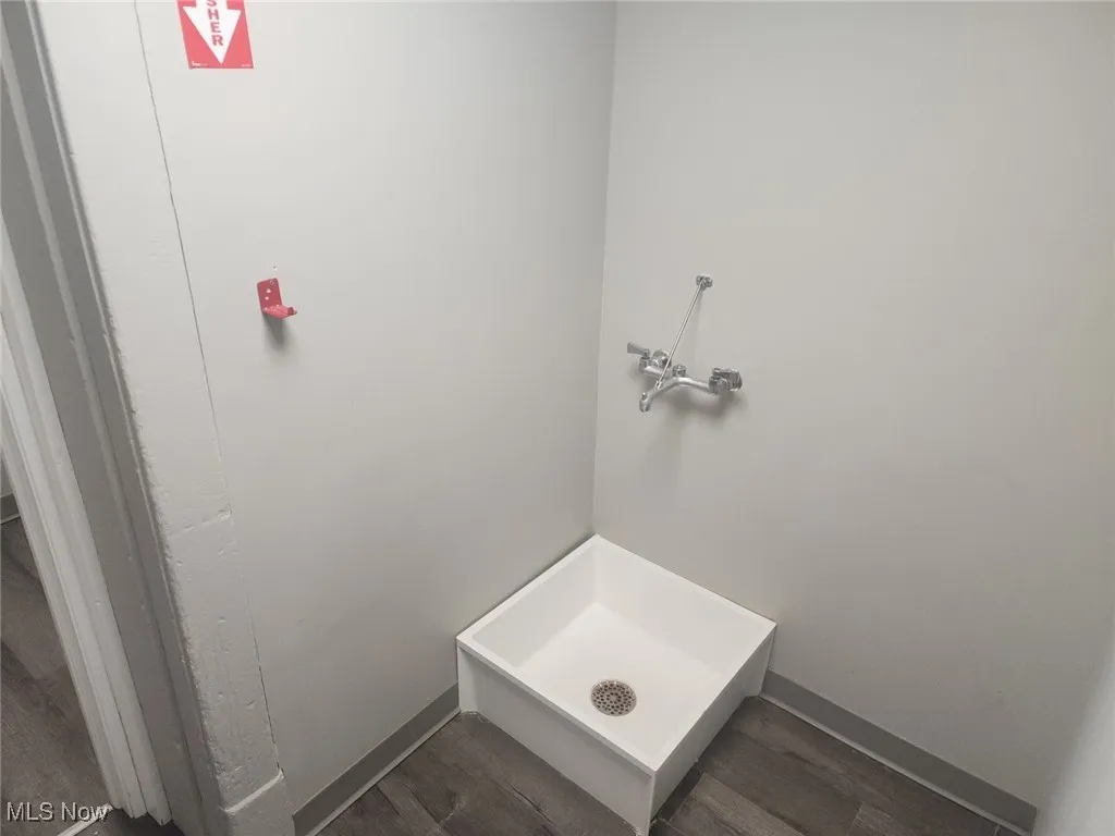 Bathroom featuring hardwood / wood-style flooring