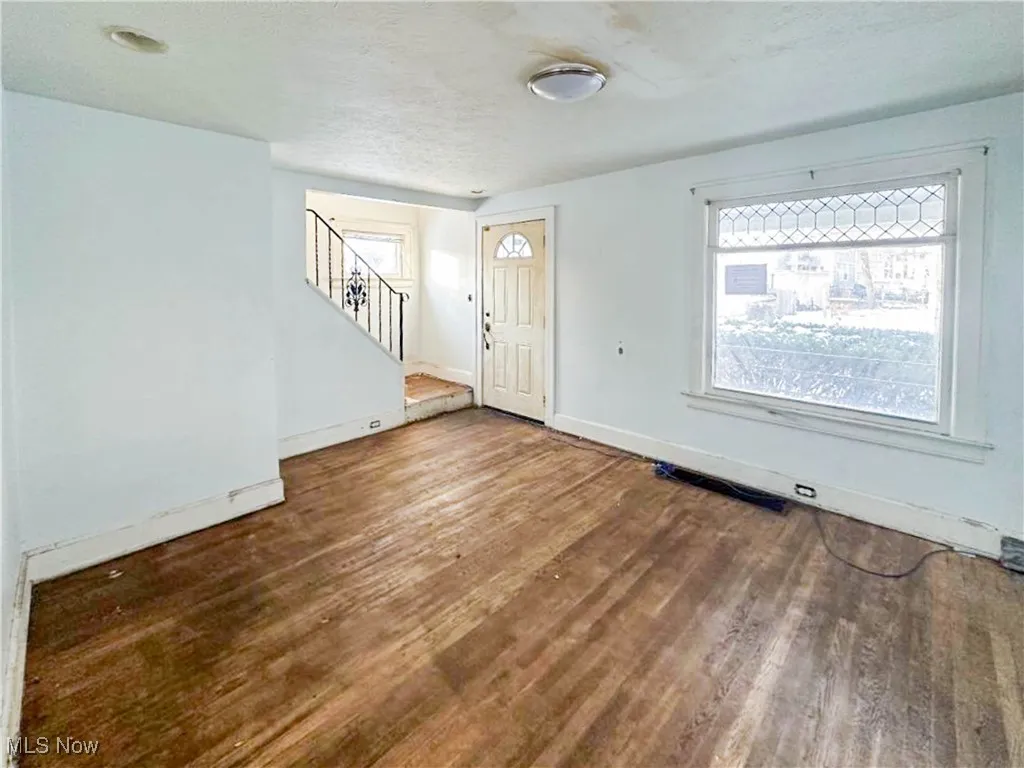 Entryway with wood-type flooring