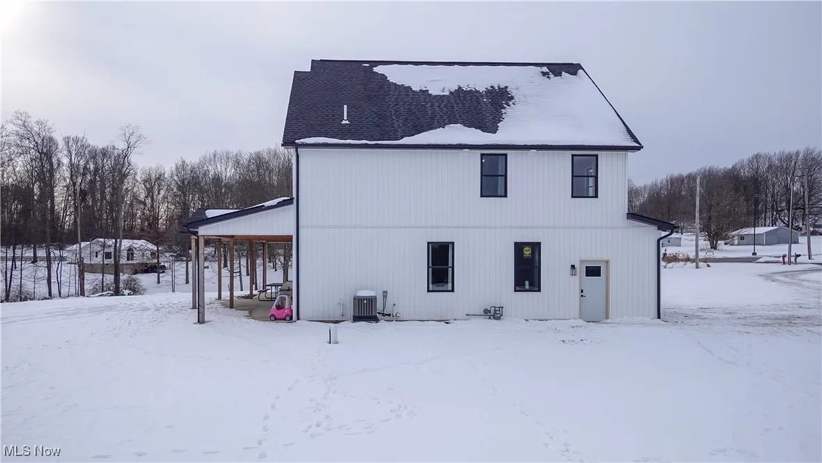 View of snow covered house