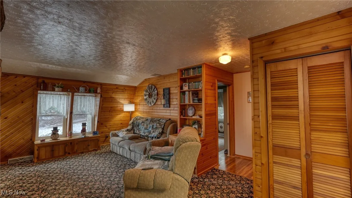 View of the living area and kitchen