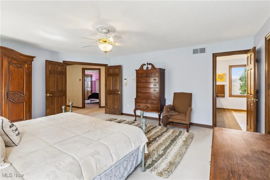 Primary with double doors, large master suite, huge closet
