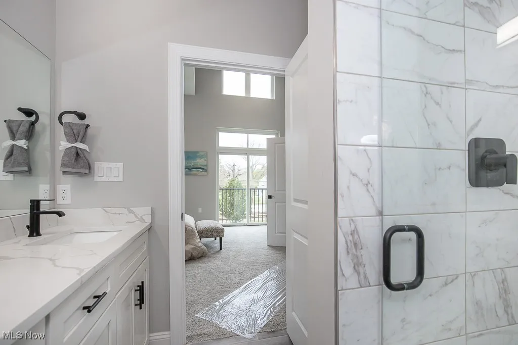 Bathroom featuring oversized vanity