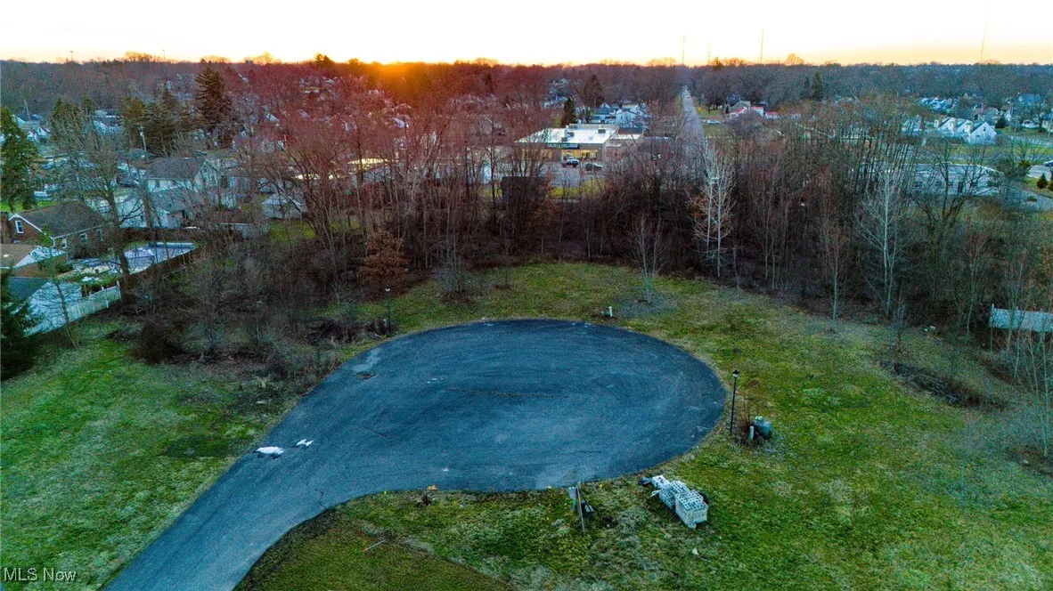 View of aerial view at dusk