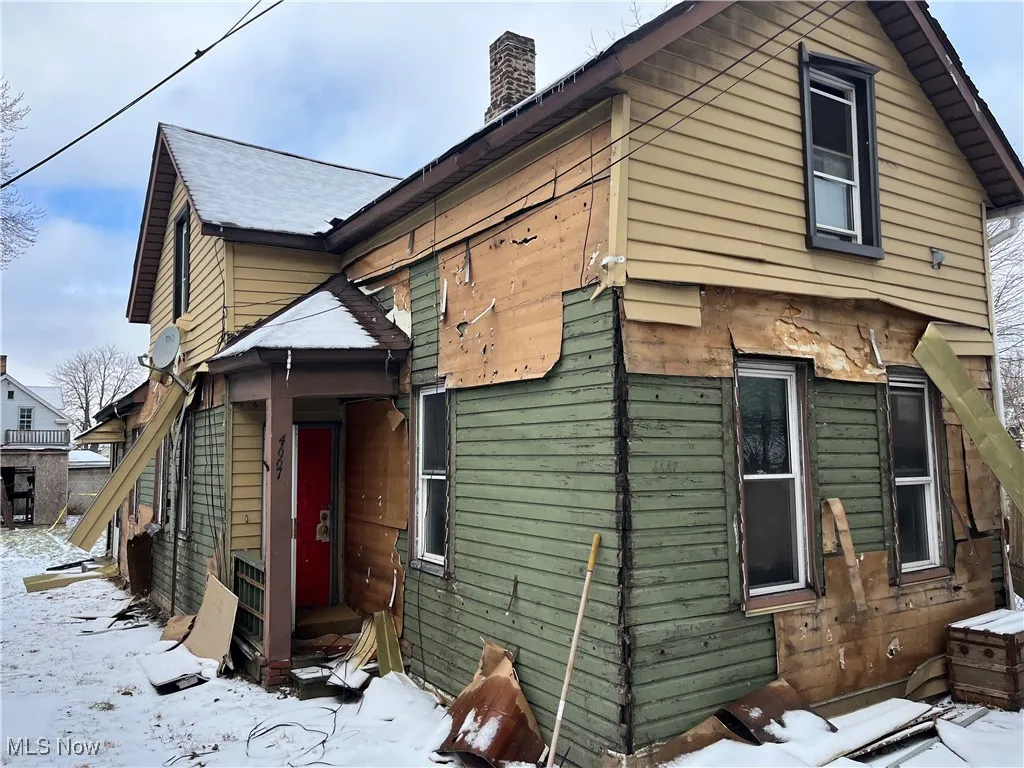 View of snow covered exterior