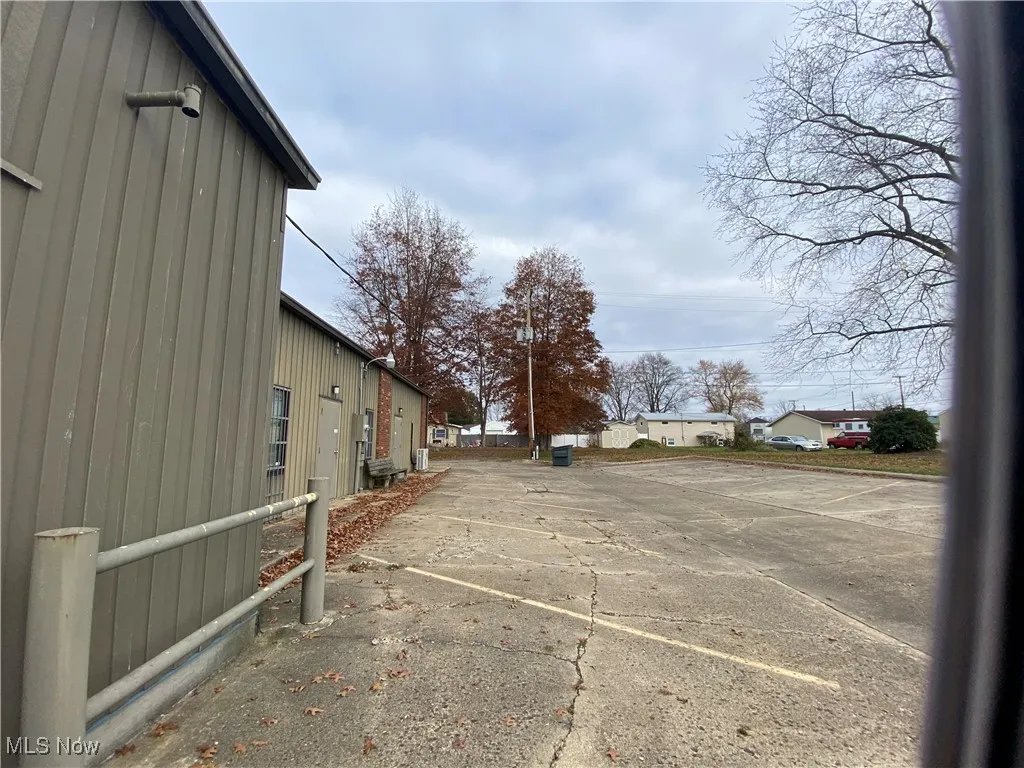 Back of property and parking.