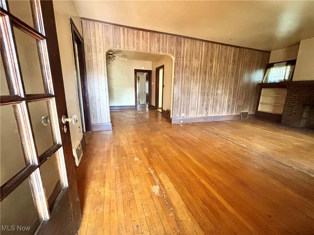 Living room with hardwood floors