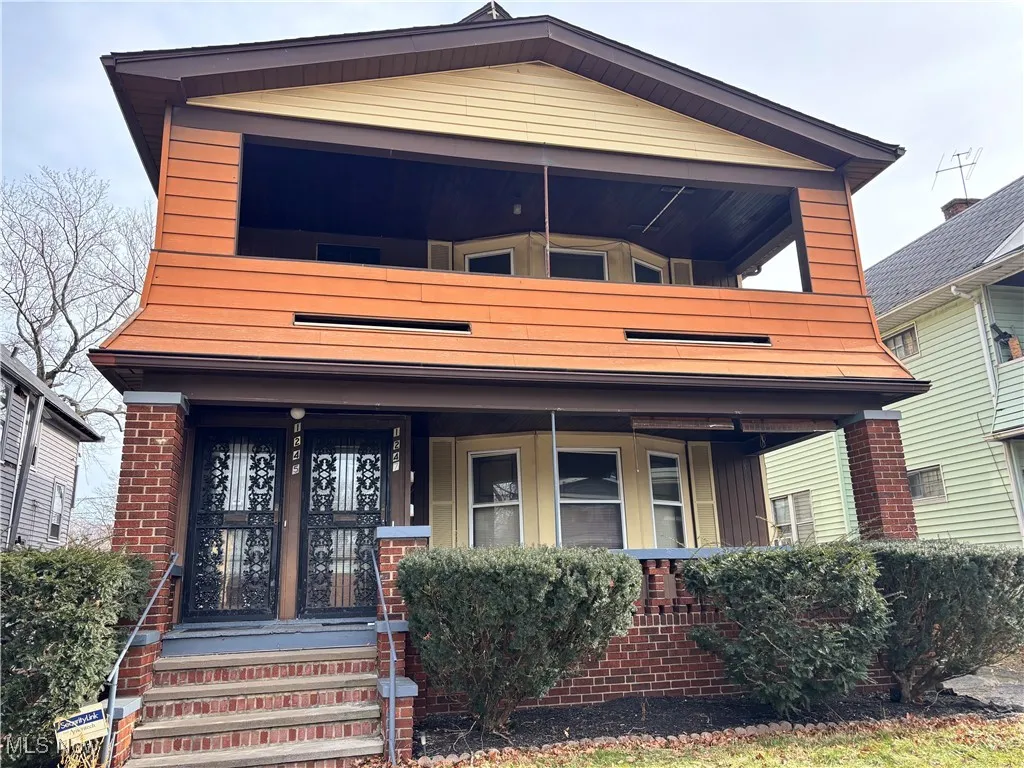 View of front of home with covered porch