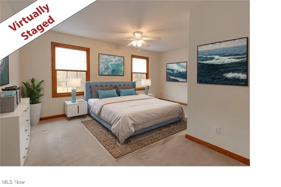 Bedroom virtually staged