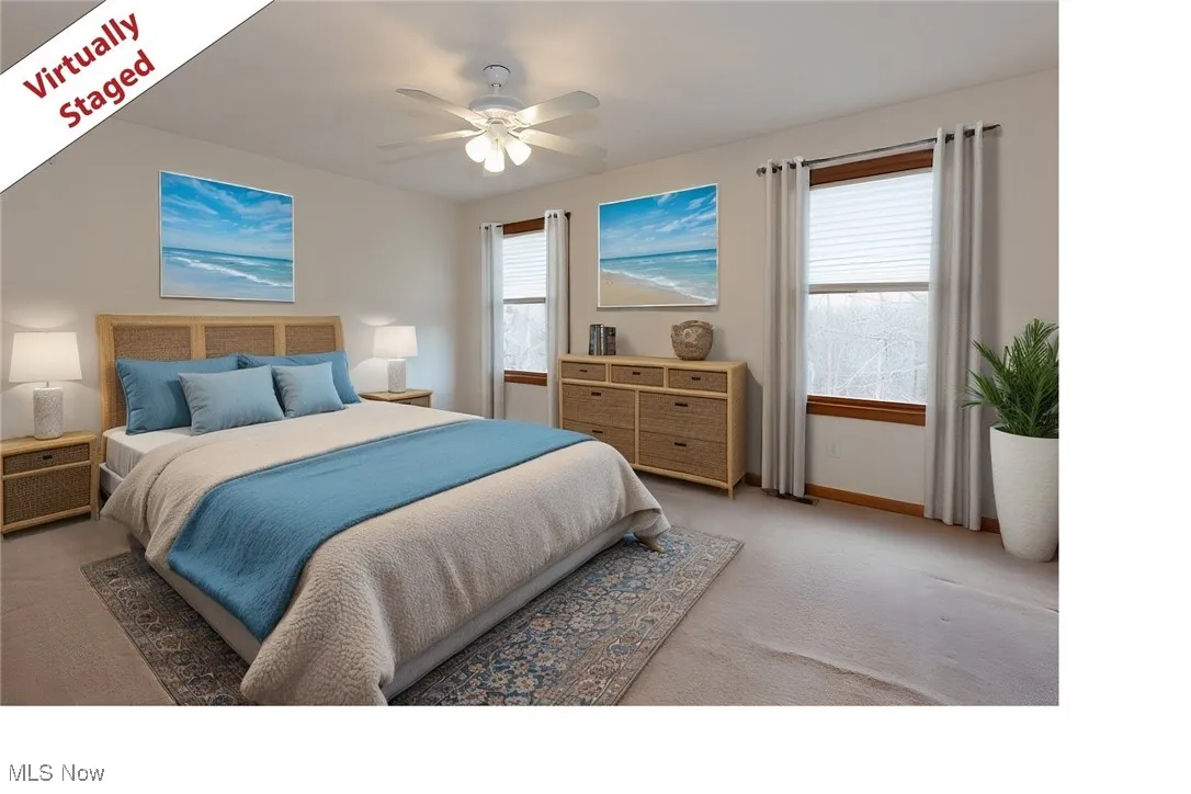 Bedroom virtually staged