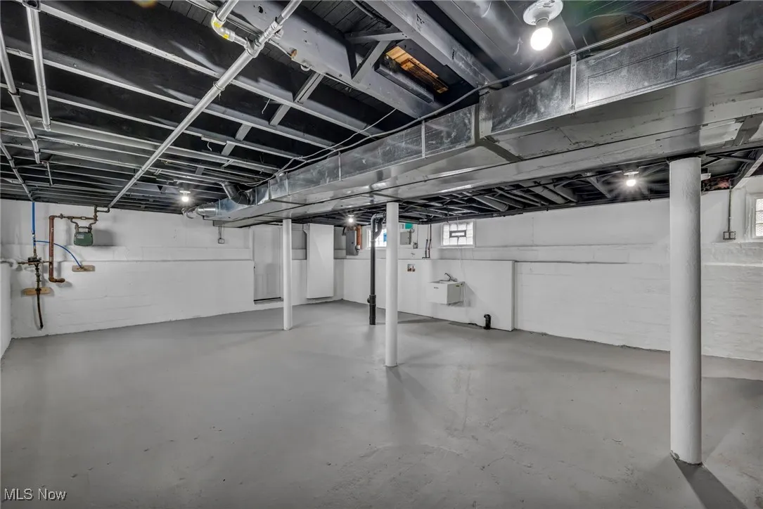 Basement with sink