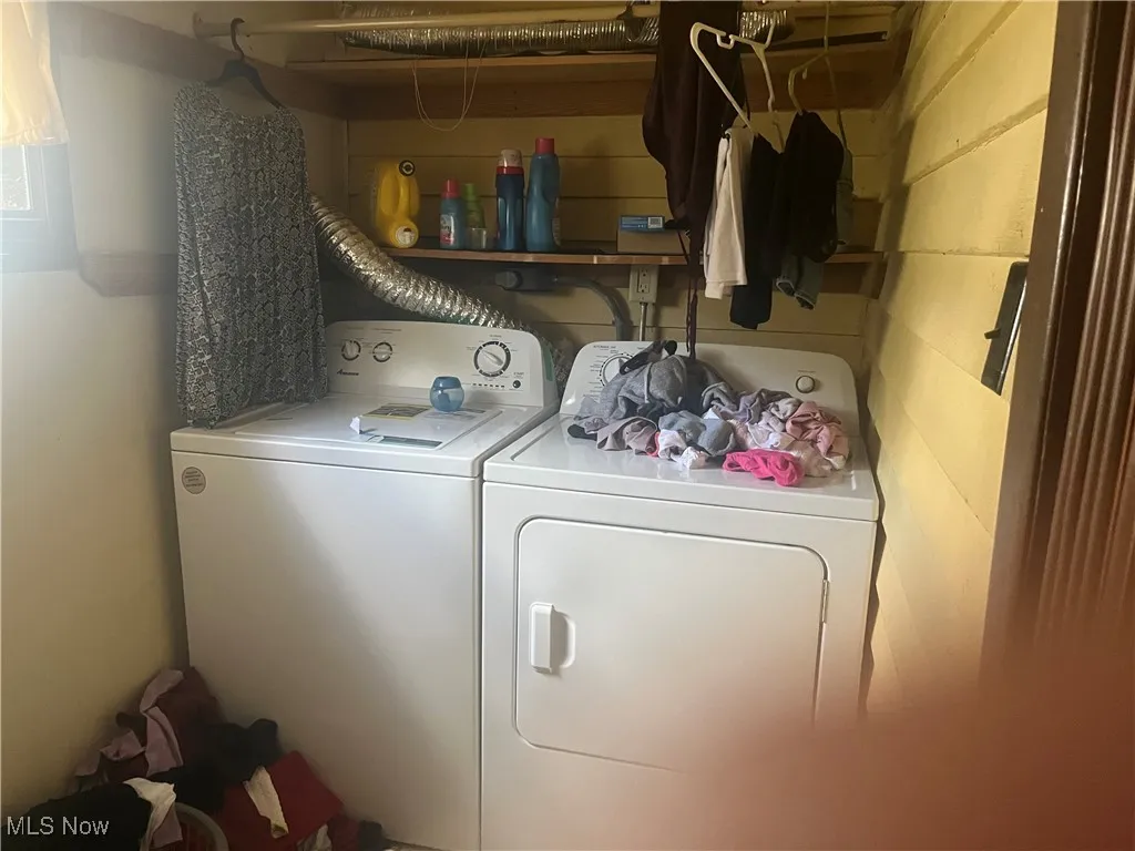 Laundry room with washer and dryer