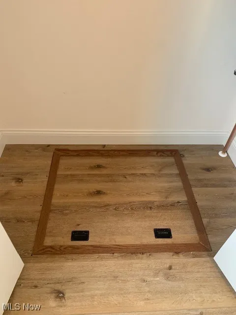 access to crawl space located within the laundry room closet
