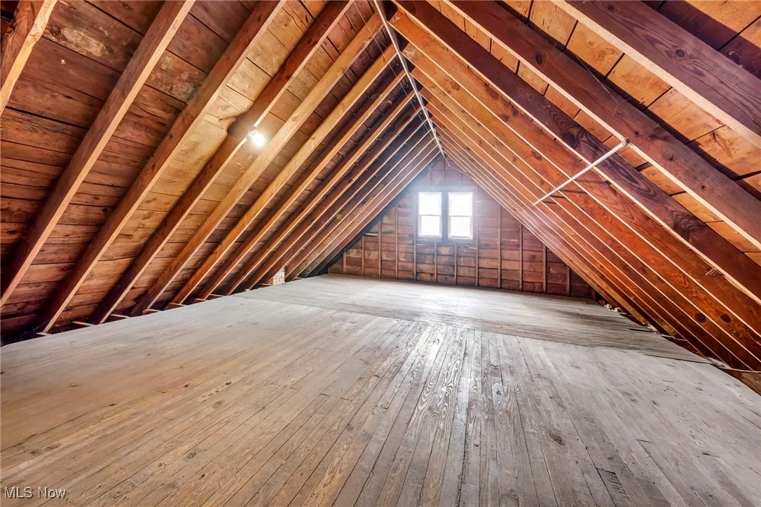 View of unfinished attic