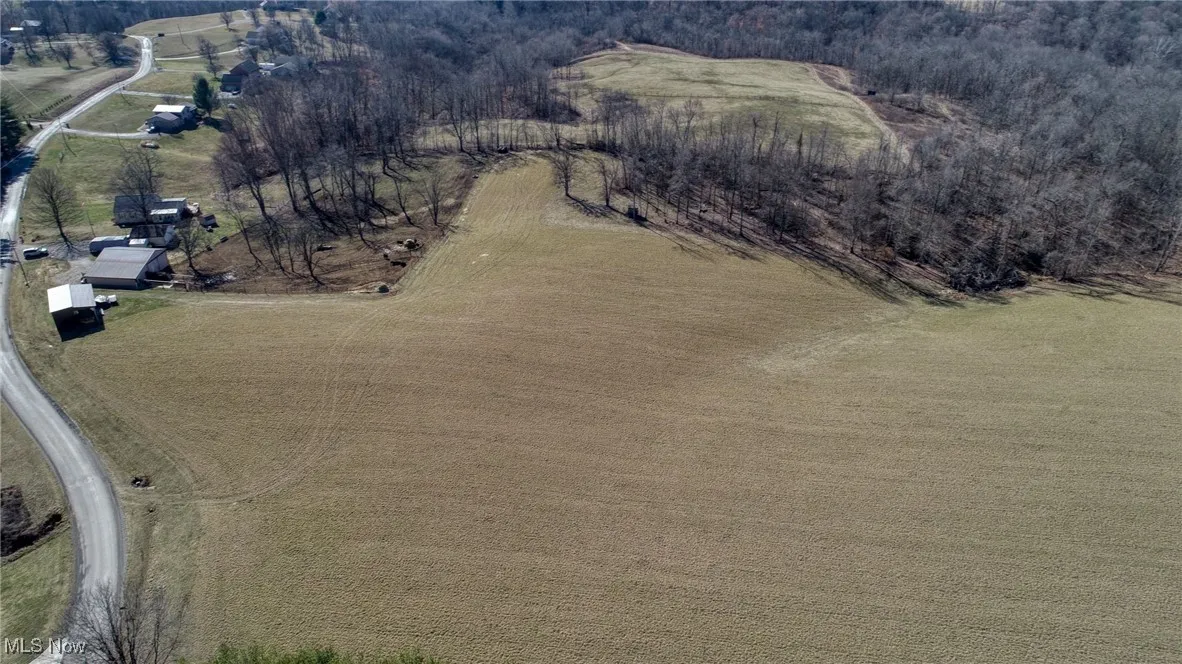 Aerial view with a rural view