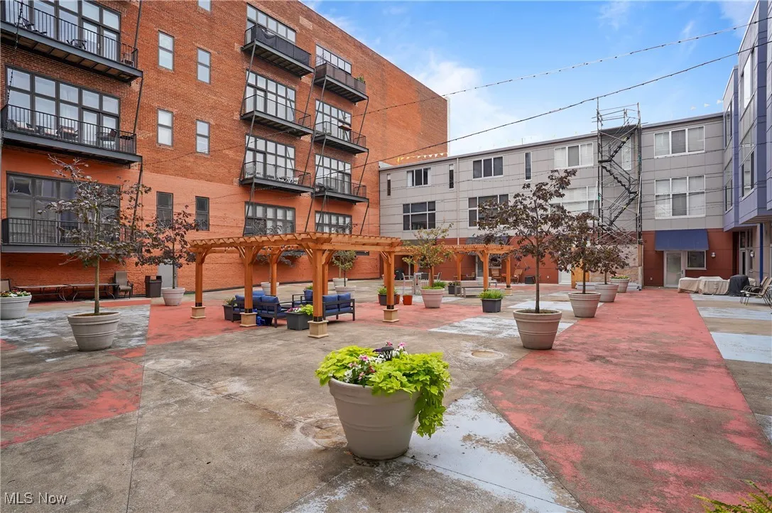 View of community featuring a pergola