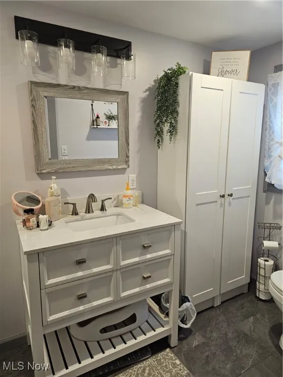 Updated bathroom with walk in shower