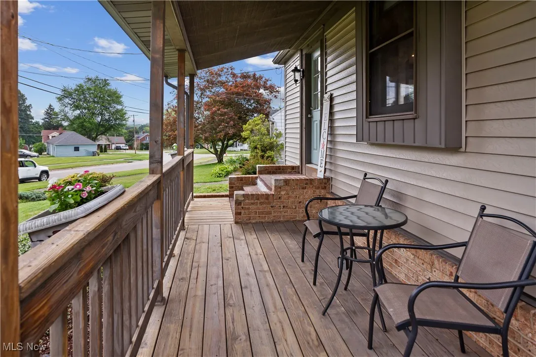Wooden terrace with a porch