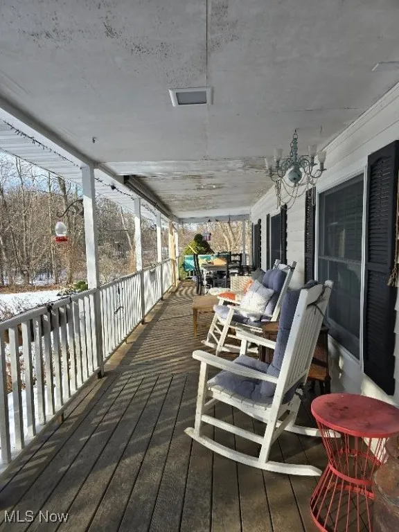 View of wooden terrace