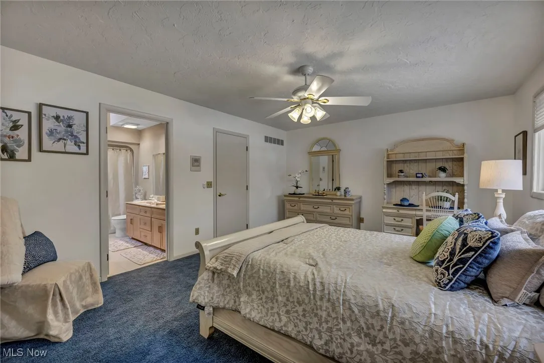 Spacious Upstairs BR#2 with entrance to full jack and jill bathroom.