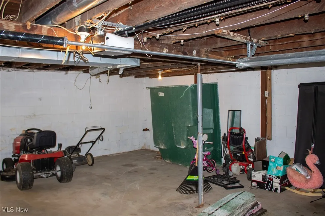 View of unfinished below grade area