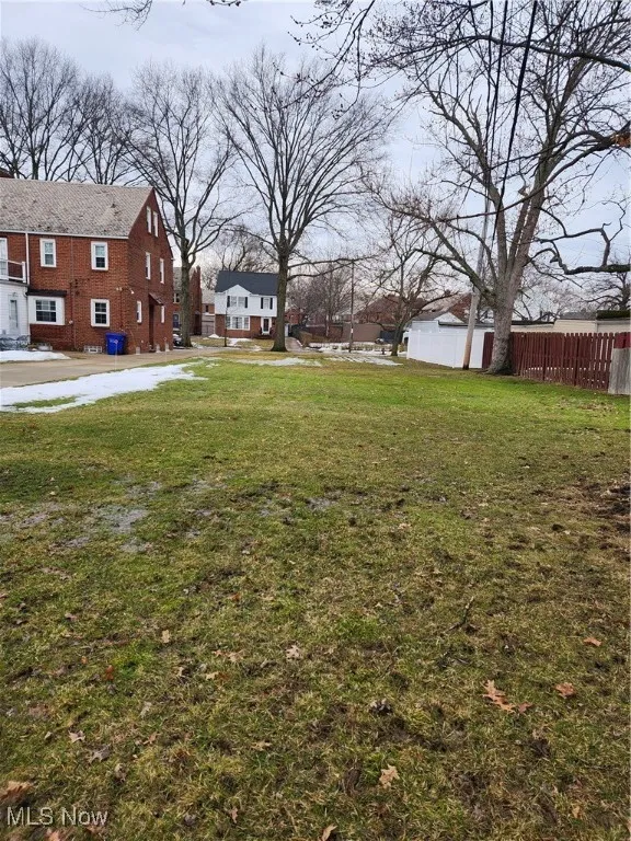 View of the yard from back to the front