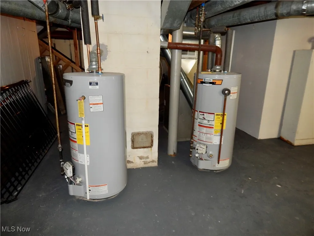 Utility room with water heaters