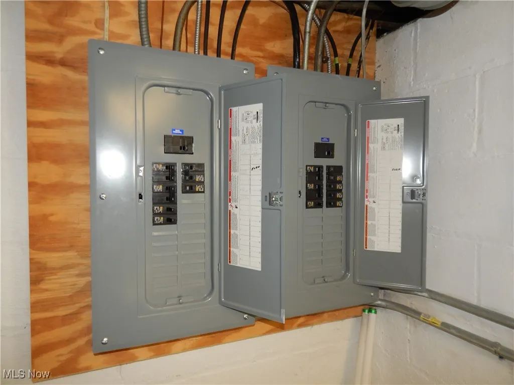 Utility room featuring electric panels