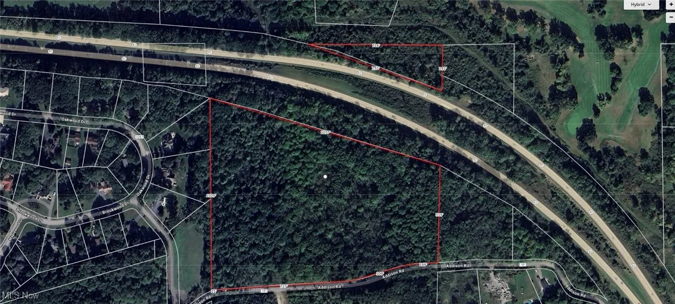 Aerial map with measurements