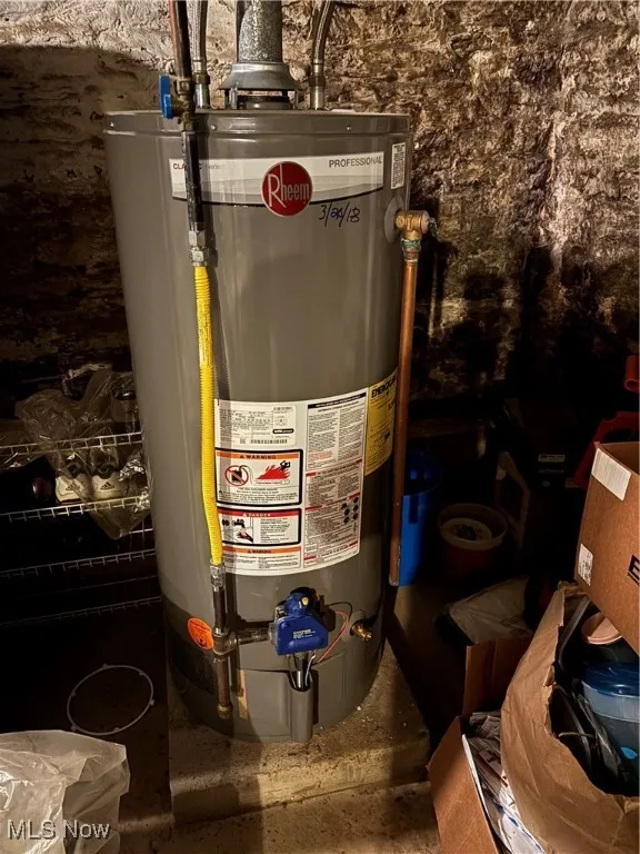 Utilities with gas water heater
