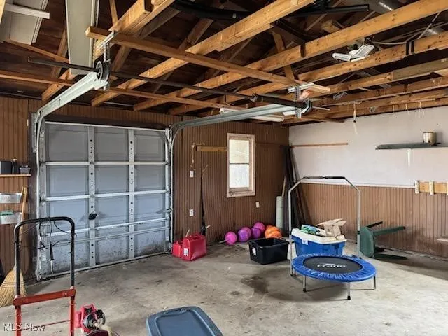 Interior of outbuilding. 23'x 30' garage door