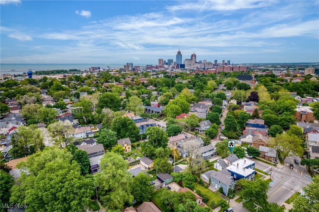 Aerial view of city skyline