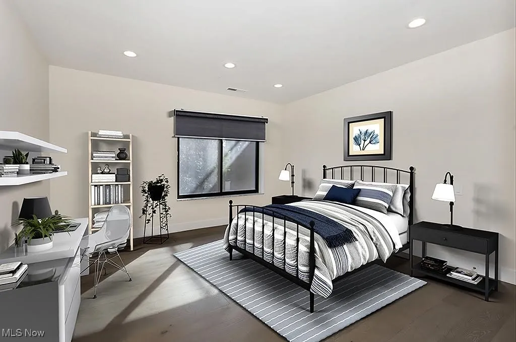 Second bedroom is also great for a home office. Virtually staged.
