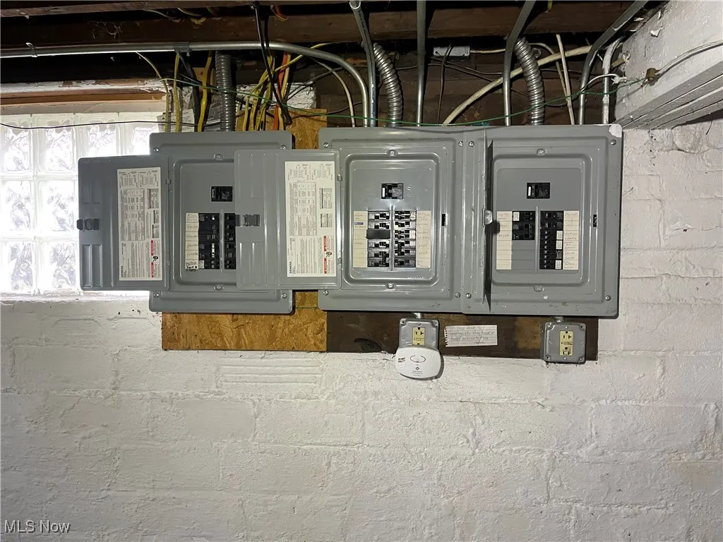 Utility room with electric panel