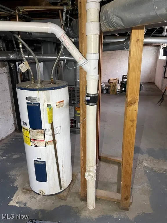 Utility room with water heater
