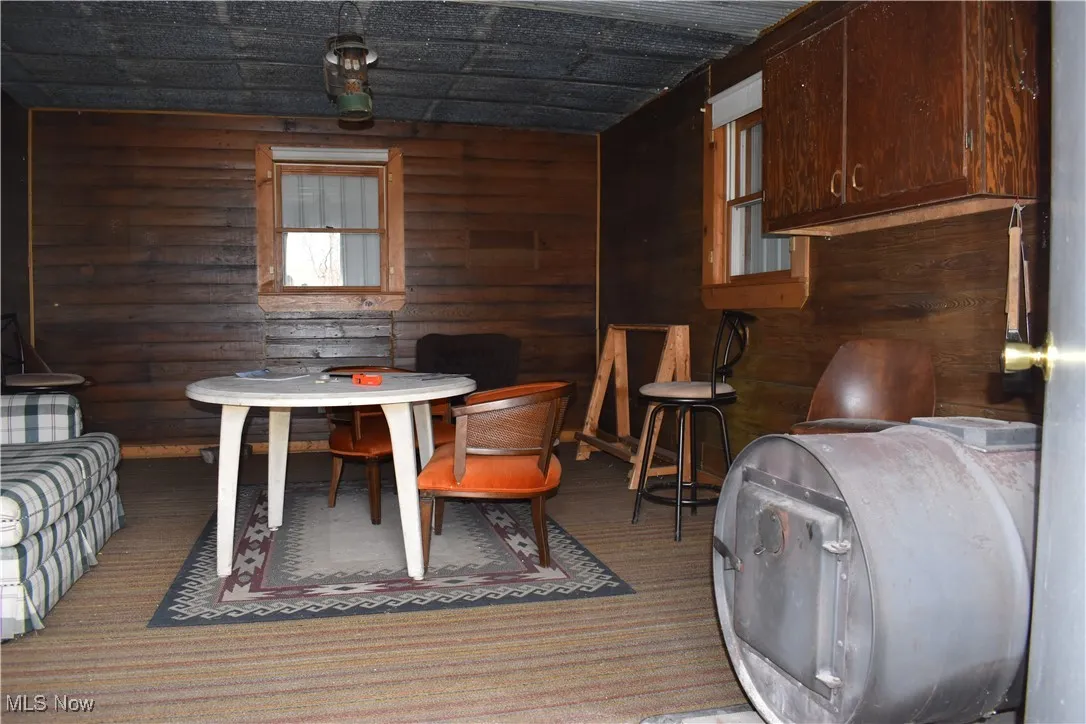 Inside of hunting cabin